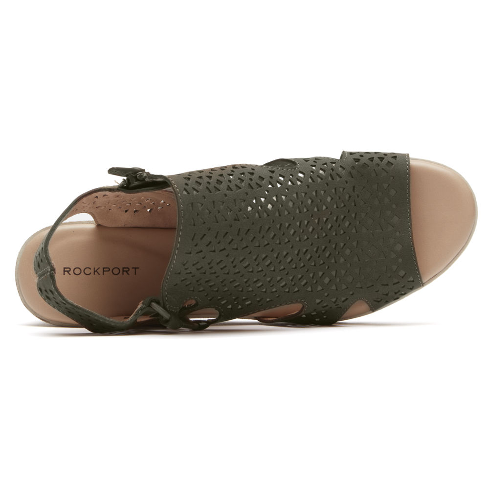 Rockport Womens Sandals Green - Hadley Bungee - UK 650-CEPORZ